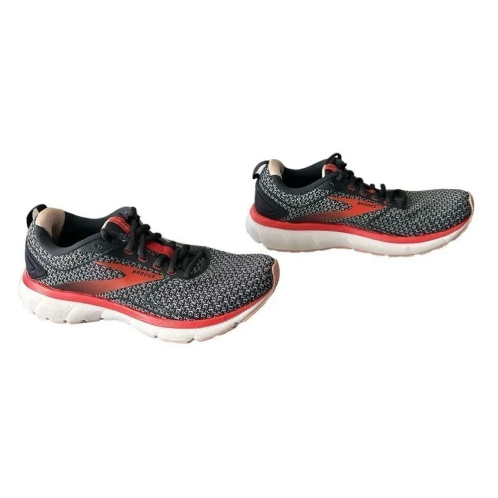 Brooks Transmit 3 Women's Running Shoes Size 7 B Medium Gray Ebony Coral